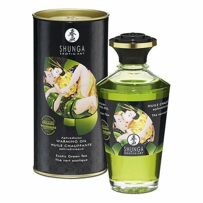 Erotisk Massageolja Shunga CC812100 Grönt te (100 ml)
