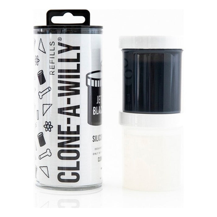 Silikonpåfyllning av penisklon Jet Black Clone A Willy