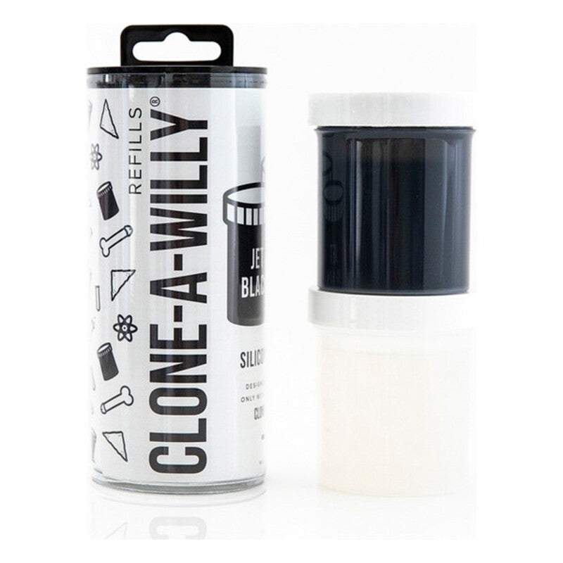 Silikonpåfyllning av penisklon Jet Black Clone A Willy