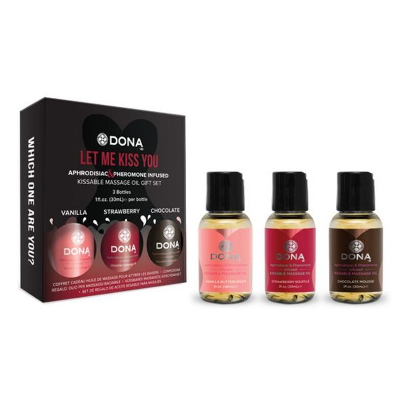 Smaksatt Massage Presentpaket (3 x 30 ml) Dona D40601