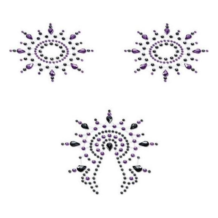 Gloria-set, svart & mörklila Mystim (3 pcs)