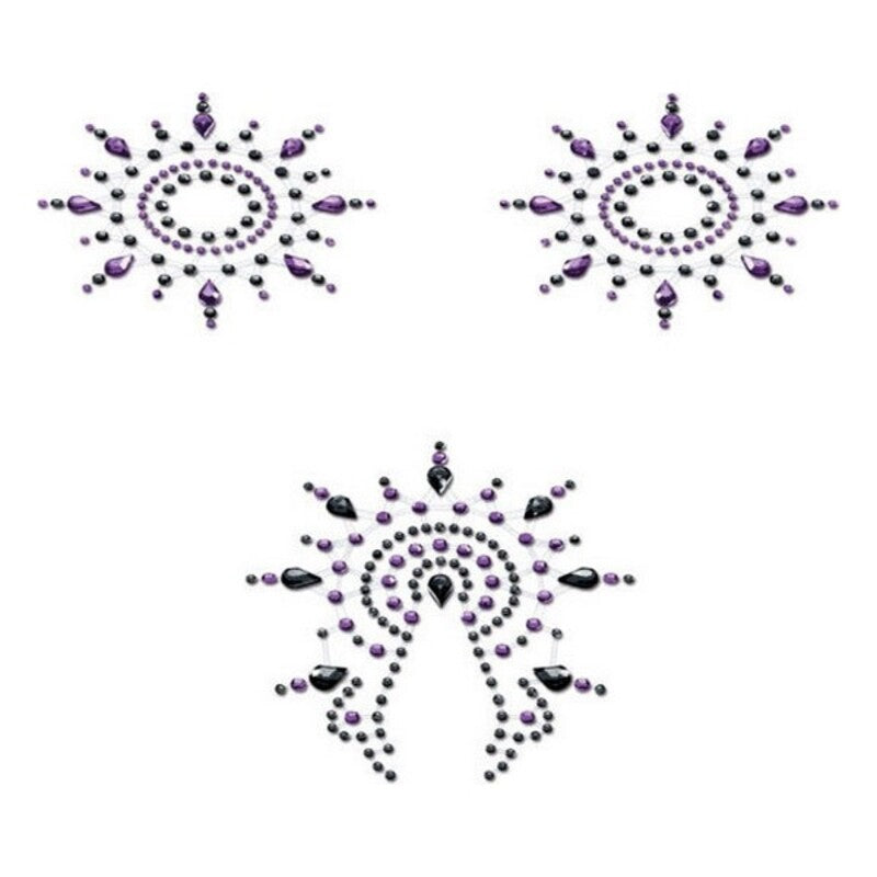 Gloria-set, svart & mörklila Mystim (3 pcs)