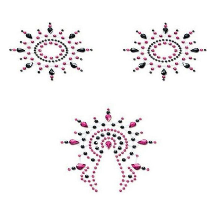 Gloria-set, svart & rosa Mystim (3 pcs)