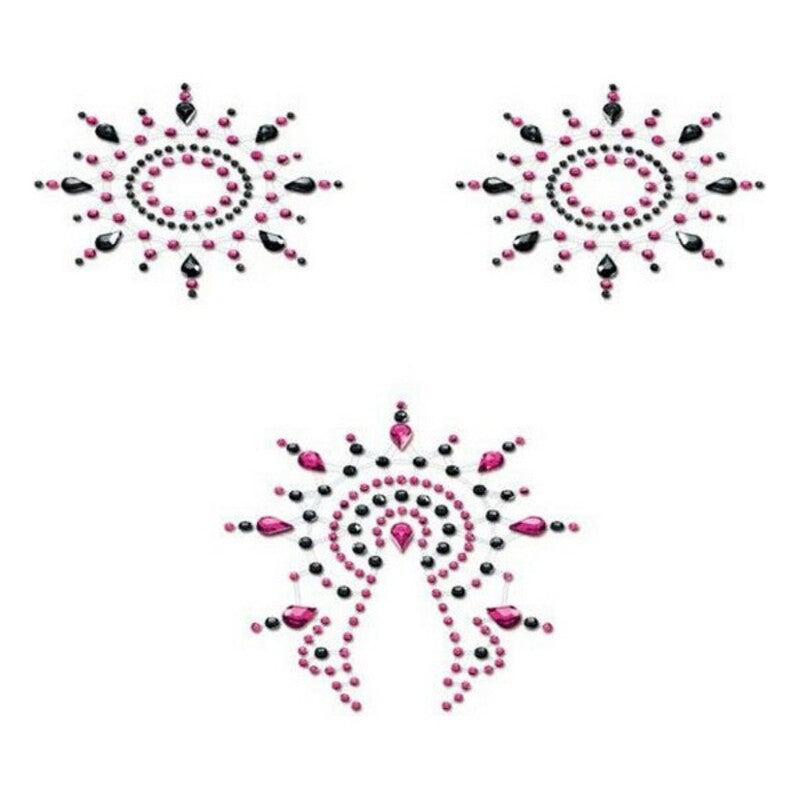 Gloria-set, svart & rosa Mystim (3 pcs)