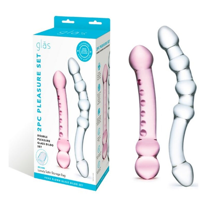 Lustask Glass Dildo Large Pleasure Kit Glas (2 pcs)