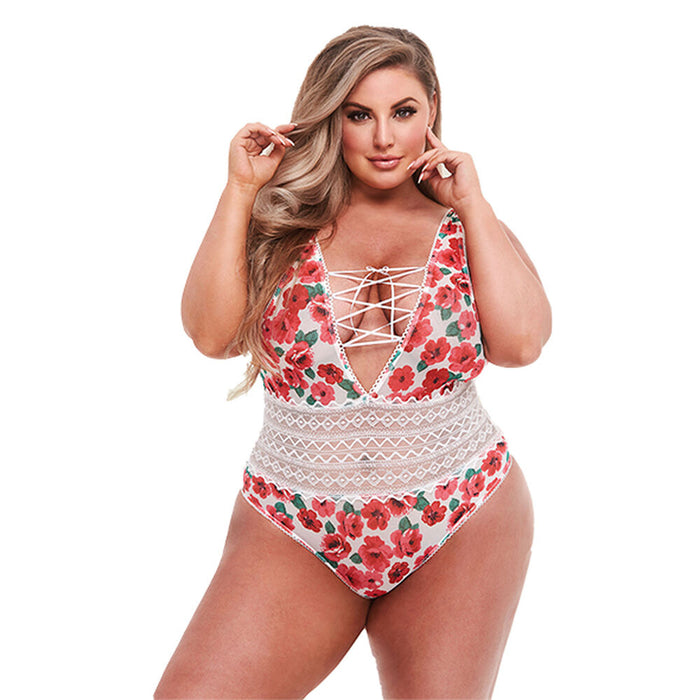 Trikåer Baci Lingerie Floral & Lace Vit
