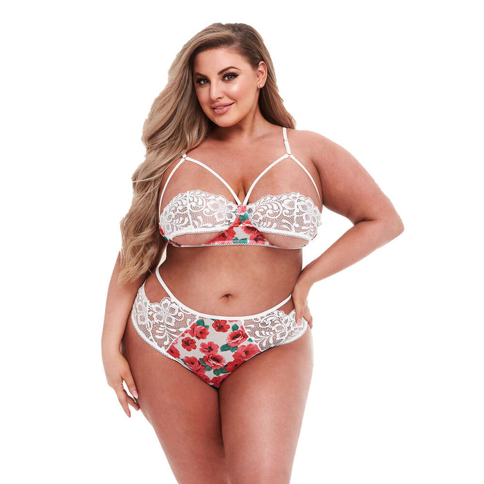 Set med underkläder Baci Lingerie Floral & Lace