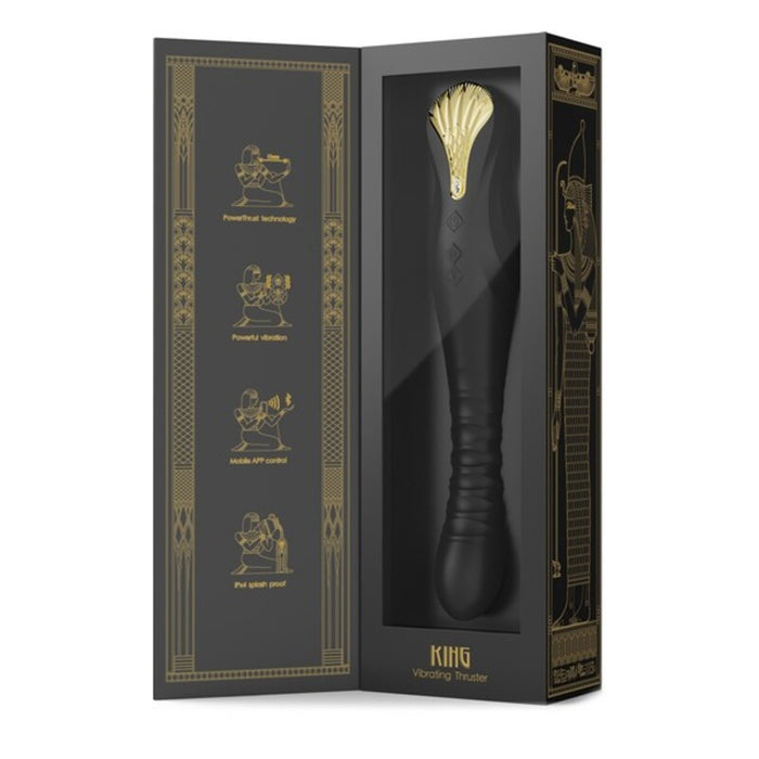 Vibrator King Thruster Obsidian Zalo Svart