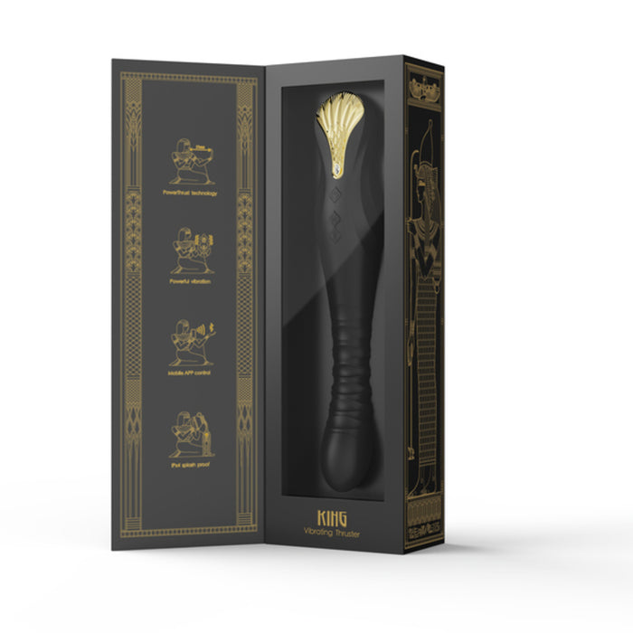 Vibrator King Thruster Obsidian Zalo Svart
