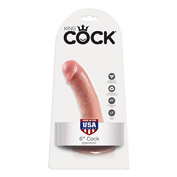 Dildo Cock, 6 tum, hudfärgad King Cock 12502