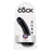 Dildo Cock, 6 tum, svart King Cock 12503
