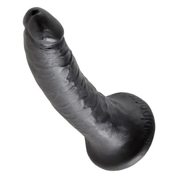 Dildo Cock, 7 tum, svart King Cock 12506