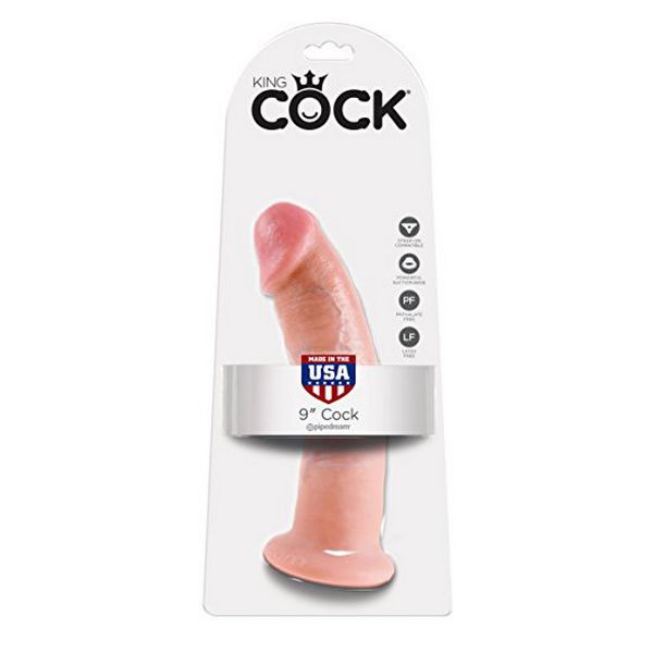 Dildo Cock, 9 tum, hudfärgad King Cock 12511