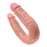 U-formad dildo Double Trouble, hudfärgad, mellanstor King Cock 12541