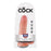 Dildo Cock, 7 tum, med pung, hudfärgad King Cock 12517
