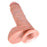 Dildo Cock, 8 tum, med pung, hudfärgad King Cock 12520