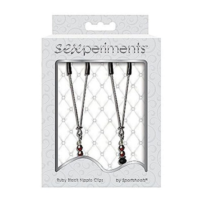 Vårtklämmor Ruby Black Sexperiments SS510-82