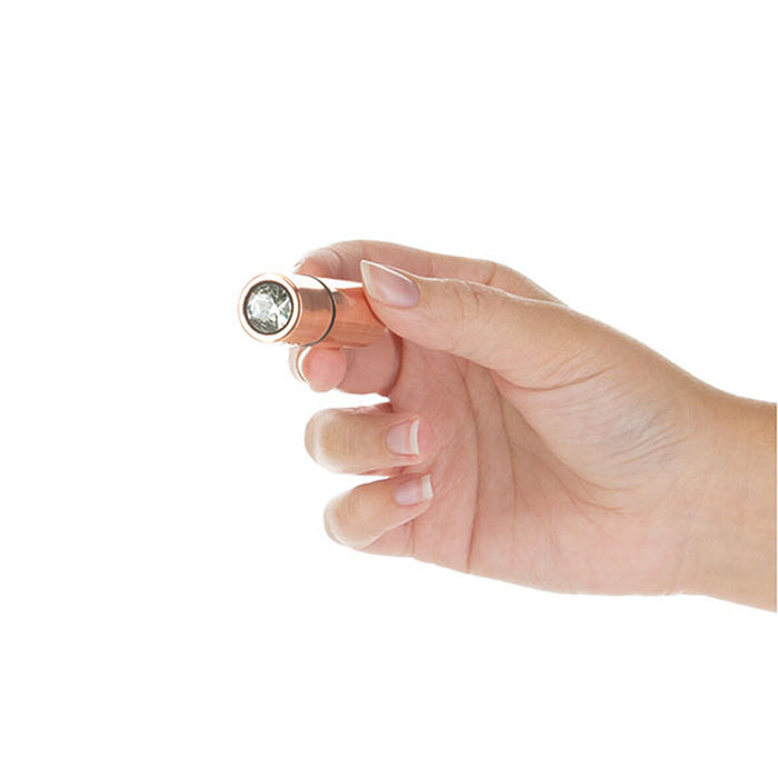 Patronvibrator First Class Mini PowerBullet Crystal 9 Guldrosa