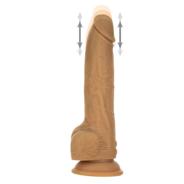 Masturberingsapparat Thrusting Dong with Remote 9 Inch Caramel (15,2 cm)