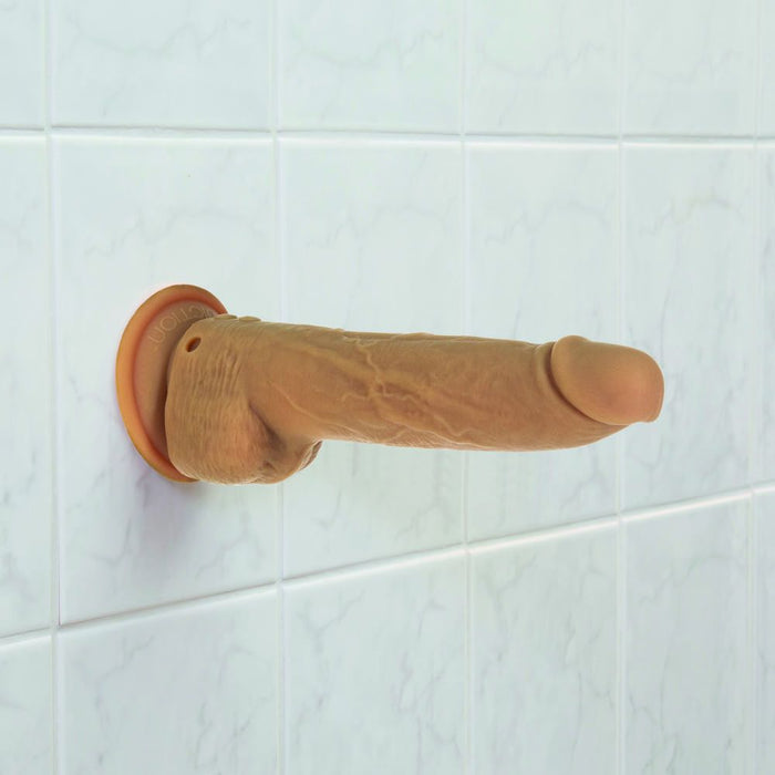 Masturberingsapparat Thrusting Dong with Remote 9 Inch Caramel (15,2 cm)