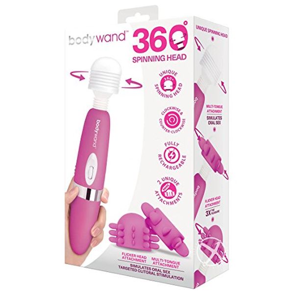 Massagestav med 360° roterande huvudfäste, set Bodywand 78751