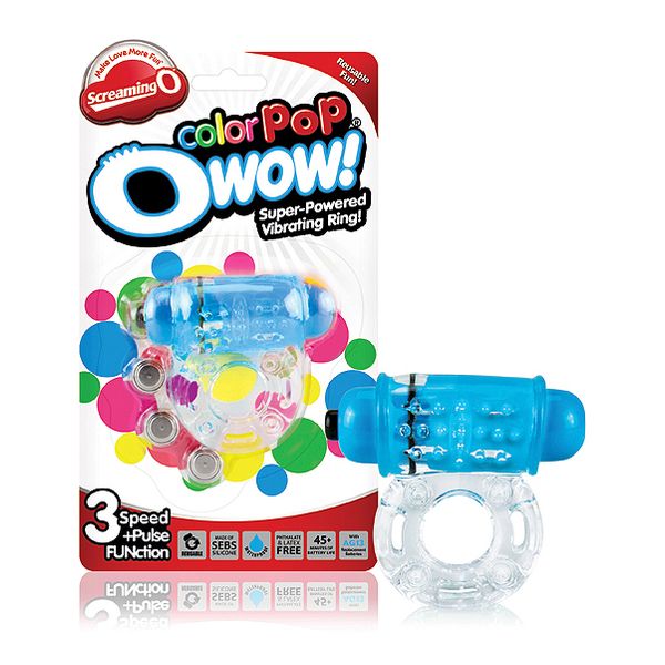 Ringvibrator Color Pop Owow, blå The Screaming O SCCPOW