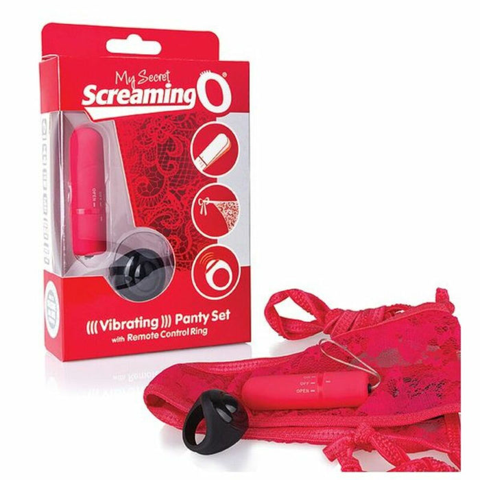 Vibratortrosa med fjärrkontroll Panty Vibe, röd The Screaming O SCPNTY-R-110