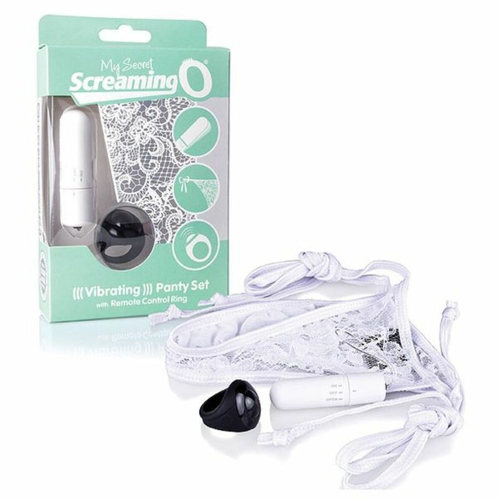 Vibratortrosa med fjärrkontroll Panty Vibe, vita The Screaming O SCPNTY-W-110