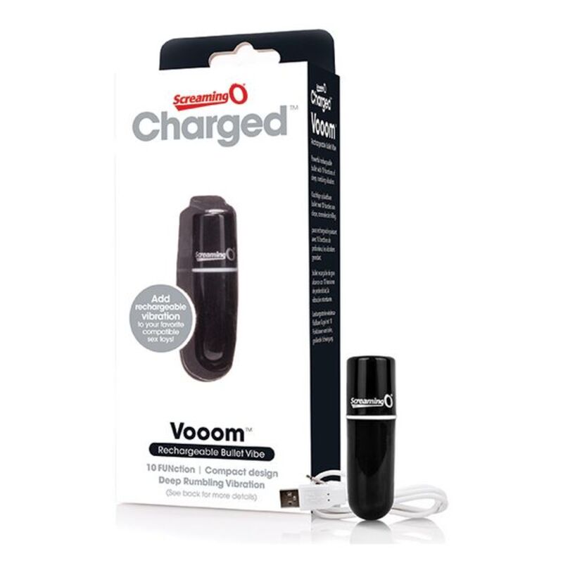 Charged Vooom Klitorisvibrator Svart The Screaming O 12419