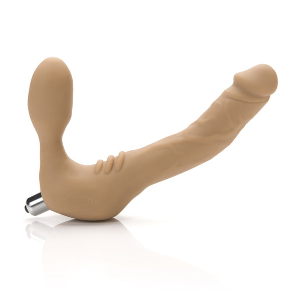 Bandlös strap-on Realdoe, kakaobrun Tantus 9935