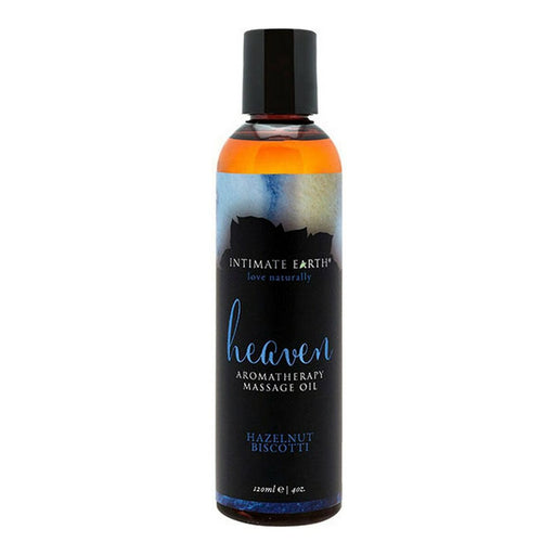 Massageolja Heaven med hasselnötsarom 120 ml Intimate Earth Söt Nötbrunt