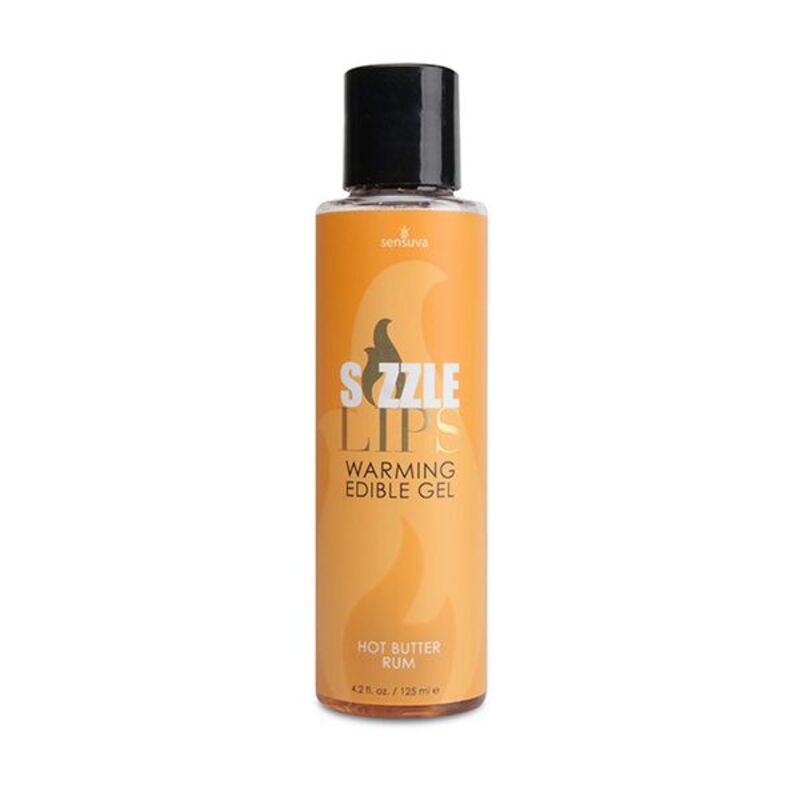 Sizzle Lips Butter Rum Uppvärmande Ätbart Gel 125 ml Sensuva 7327
