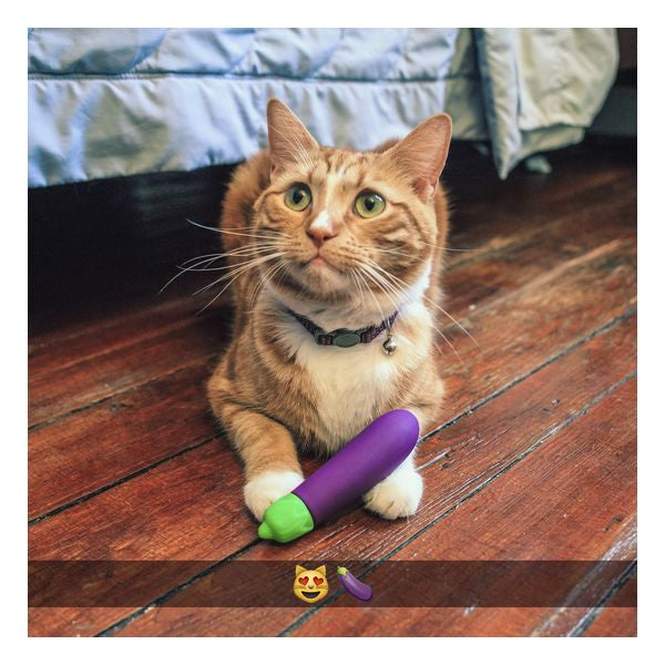 Nea Vibrator Svart Egg Plant Emojibator