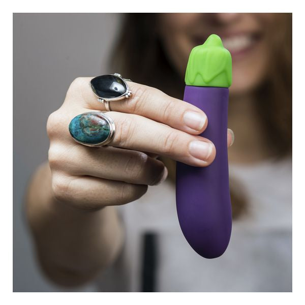 Nea Vibrator Svart Egg Plant Emojibator