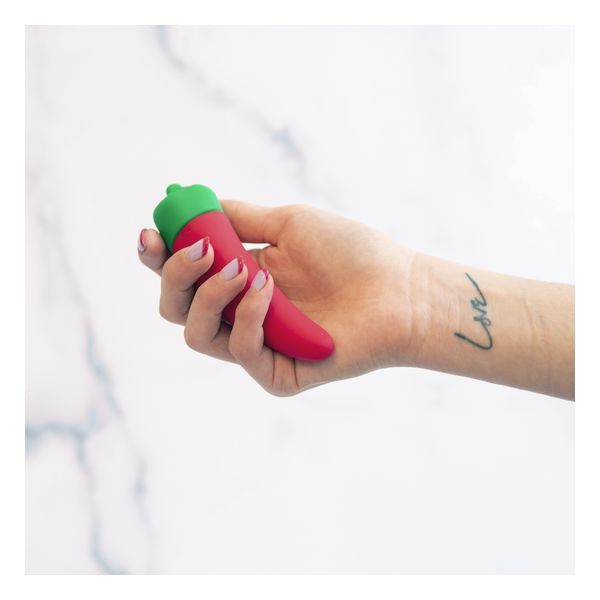 Nea Vibrator Svart Chili Pepper Emojibator
