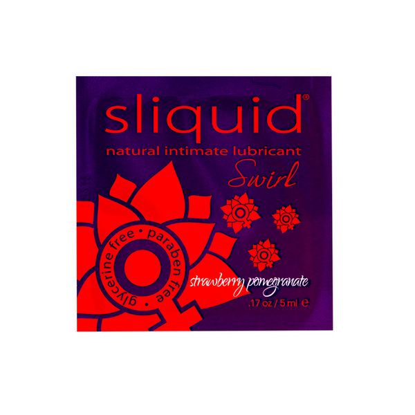 Glidmedelskudde Naturals Swirl med jordgubbs- & granatäppelsmak 5 ml Sliquid 883