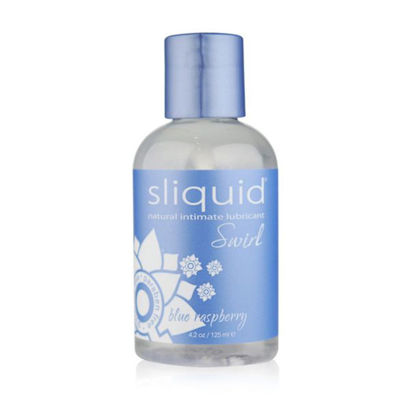 Glidmedel Naturals Swirl med blåhallonsmak 125 ml Sliquid 9107