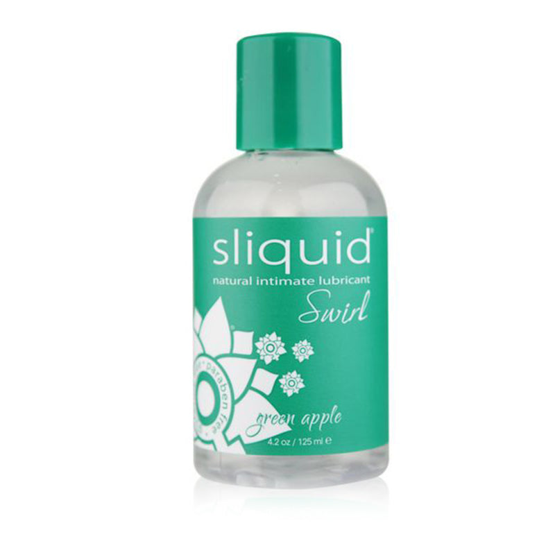 Glidmedel Naturals Swirl med grönäppelsmak 125 ml Sliquid 9176