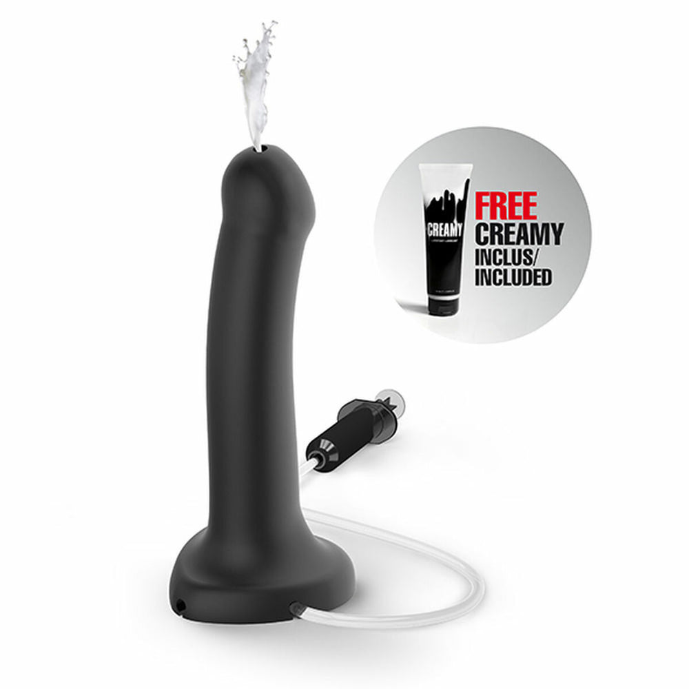 Masturberingsapparat Strap-on-me Semi-Realistic Squirting  Svart