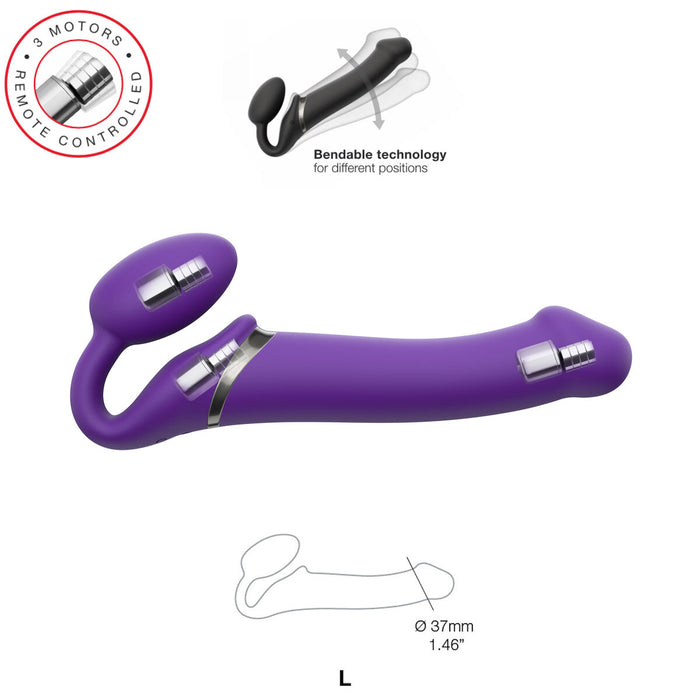 Ultra Harnesk 2 & Plugg Vibrating Strap-on-me Purple