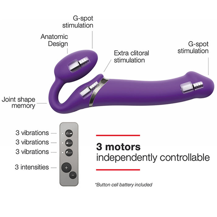 Ultra Harnesk 2 & Plugg Vibrating Strap-on-me Purple
