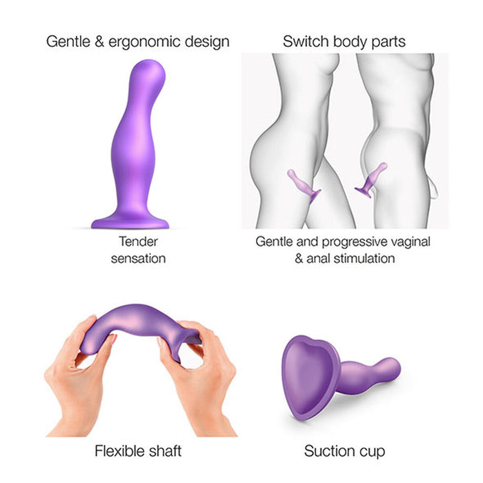 Dildo Curvy Metallic Strap-on-me Silikon