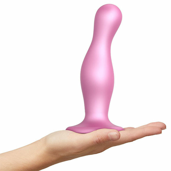 Dildo Curvy Metallic Sugar  Strap-on-me L Rosa Silikon