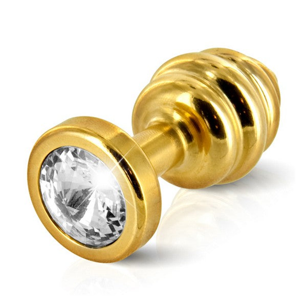 Ano Analplugg Räfflad Guldpläterad 30 mm Diogol 71670
