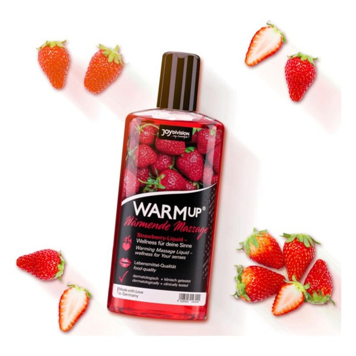 Erotisk Massageolja Joydivision Warm Up Jordgubbe (150 ml)