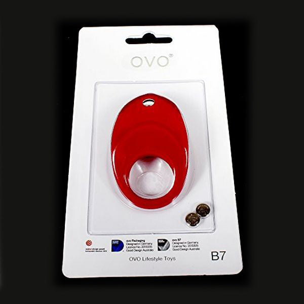B7 Vibrerande Penisring Röd OVO 99130