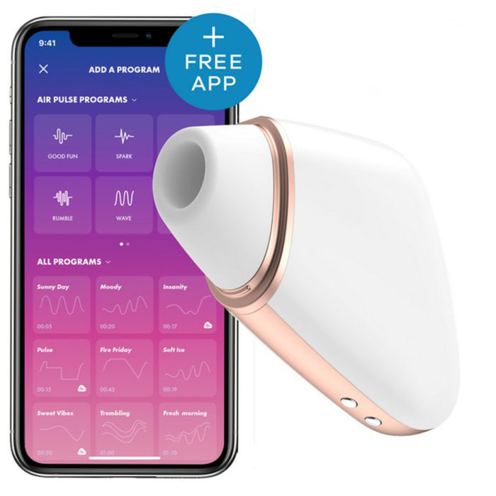 Sugstimulator för klitoris Love Triangle Air Pulse Satisfyer Svart