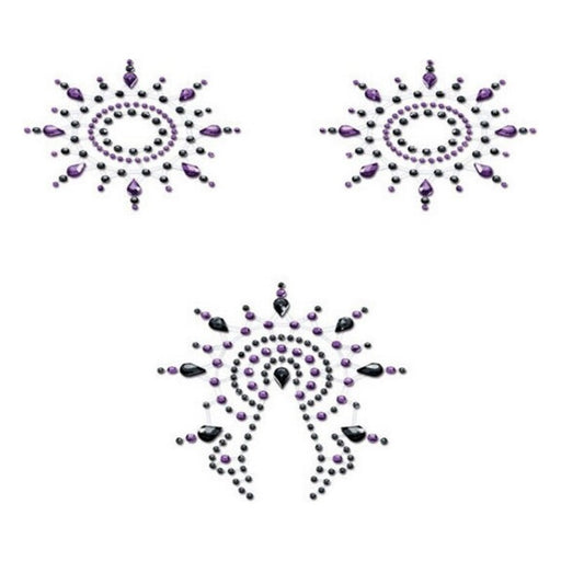 Gloria-set, svart & mörklila Mystim (3 pcs)