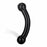 Dubbel glasdildo Bull Black Glas E25400
