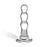 Anal glaspropp Triple med kulor Play Glas 62791